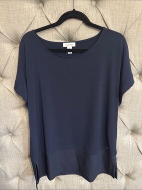 Calvin Klein Dark Navy Short Sleeve Scoop Tunic